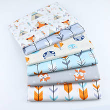 Printed Fox 100% Cotton Twill Fabric Cloth For DIY Sewing Cushion Bed Sheet Quilting Fat Quarters Material For Baby&Child 2024 - buy cheap