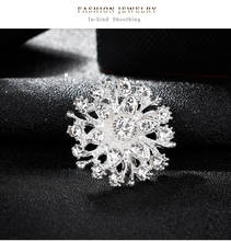 Clear Crystal Rhinestones Diamante Brooch Pins for Women Dress Scarf Brooch Fashion Jewelry Accessories Gift AB004 2024 - buy cheap