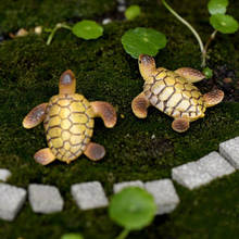 Módulo de tartaruga marinha artificial, figuras de resina, jardim das fadas em miniatura, acessórios para tanque de peixes, decoração de paisagem de terrário diy 2024 - compre barato