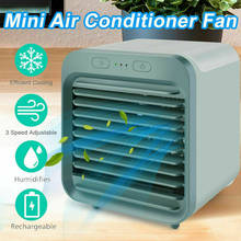 Mini ar condicionado pessoal, ventilador com 3 engrenagens usb, umidificador e purificador para escritório e casa 2024 - compre barato