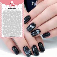 1 Sheet 3D Embossed Nail Sticker Flower Adhesive DIY Manicure Slider Nail Art Tips Decorations Decals 2024 - buy cheap