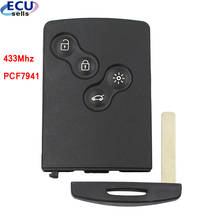 New Uncut Remote Key Fob 4 Button 433Mhz PCF7941 For Renault Megane Scenic Laguna Koleos Clio With small key 2024 - buy cheap