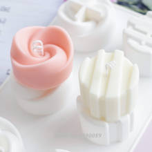 2 tipos de molde de silicona para jabón, flor rosa, hecho a mano, DIY, vela, yeso aromático 2024 - compra barato