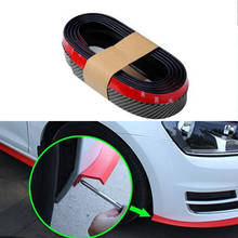 2.5m*6cm black soft rubber bumper stripe outer bumper outer front bumper lip car bumper kit zone promotion 2024 - buy cheap