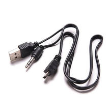 Мини USB кабель со штыревыми соединителями на обоих концах для подключения USB 2,0 5pin Стандартный + 3,5 мм аудиоразъем AUX кабель подключения кабеля для Динамик Mp3 MP4 плеер 2024 - купить недорого
