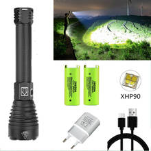 XHP90.2 супер яркий Мощный светодиодный фонарик с масштабируемым зумом тактический фонарь 3 режима Водонепроницаемый USB Перезаряжаемый для ночного освещения 2024 - купить недорого