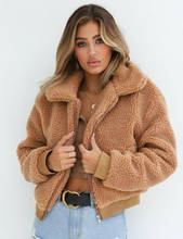 Новинка; женские пальто с плюшевым мишкой; негабаритная Женская куртка; флисовая верхняя одежда на молнии с капюшоном 2024 - купить недорого