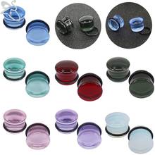 ZS 8 Colors Single Flared Ear Plug&Tunnel Women Men's Clear Ear Flesh Gauge Colorful Ear Expander Stretcher Earring Body Jewelry 2024 - buy cheap