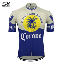 Corona cerveja masculina, manga curta, camiseta de ciclismo, roupa de bicicleta, maillot, roupa de ciclismo ao ar livre roupas de bicicleta-0622 2024 - compre barato