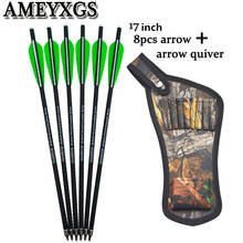 8pcs Archery Arrow Quiver With 17" Crossbow Arrows Carbon Shafts Fit For Outdoor Practicing Hunting Shooting Accessories 2024 - buy cheap