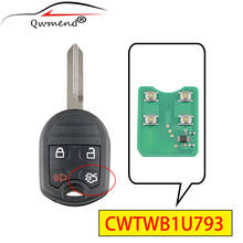 QWMEND-mando a distancia para coche, 4 botones, para Ford Edge Escape Expedition Explorer 4D63 Chip, 315Mhz 2024 - compra barato
