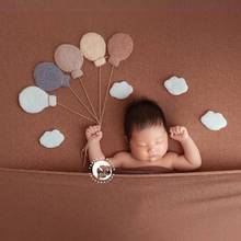 4 pçs feito à mão de lã do bebê feltro balão decorações fotografia recém-nascido adereços infantil foto tiro acessórios 2024 - compre barato