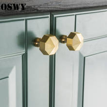 Brass Furniture Handles Modern Gold Door Knobs and Handles for Cabinet Kitchen Cupboard Closet Drawer Pulls Home Decor 2024 - buy cheap