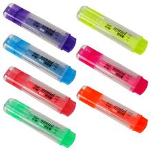  Oblique Tip Head Fluorescent Marker Plastic Highlighter Pen Home School Office Supplies 2024 - buy cheap