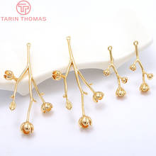 (118)4PCS 8x23.5MM 25x45MM 24K Gold Color Plated Brass Tree Branch Brooch High Quality DIY Jewelry Making Findings Accessories 2024 - buy cheap