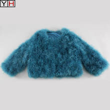 Natural Fur Jacket Women Real Ostrich Fur Coat Fashion Thick Warm Genuine Ostrich Fur Jacket Casual 100%Natural Fur Outerwear 2024 - buy cheap