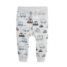 Спортивные штаны для мальчиков, с рисунком машин, хлопковые повседневные штаны для мальчиков, Осень-зима 2024 - купить недорого