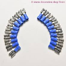 20pcs 6.3mm Female Crimping Terminals Insulated Seal Spade Wire Connector Electrical Crimp Terminal Set 14-16AWG 2024 - buy cheap