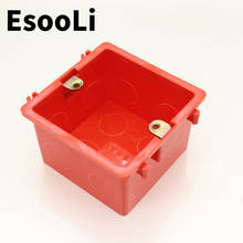 EsooLi Red 86*86MM Cassette Universal White Wall Mounting Box for EU/UK Socket Back Box and Wall Touch Switch popular in RU 2024 - buy cheap