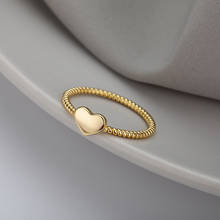 Anel de casamento em forma de coração, anel dourado e prateado, acessórios de joia vintage, presente para meninas, frete grátis 2024 - compre barato