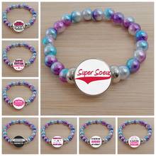 Handmade Super Soeur Bracelet French Sisters Glass Picture Cabochon Bracelet Jewelry Ladies Best Friend Jewelry