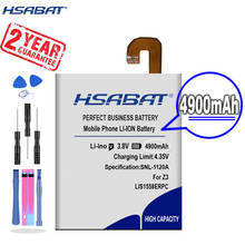 New Arrival [HSABAT] 4900mAh LIS1558ERPC Battery for Sony Xperia Z3 battery L55T L55U D6653 D6603 D6633 D6616 D6708 2024 - buy cheap