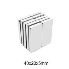 2/5/10/15PCS 40x20x5 Quadrate Strong Neodymium Magnet 40mm*20mm Powerful Magnetic Magnet 40x20x5mm Rare Earth Magnets 40*20*5 2024 - buy cheap