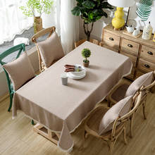 Thick Bamboo Cloth Tablecloth Solid Durable Dining Table Cover with Lace Living Room Home Decoration 2024 - buy cheap