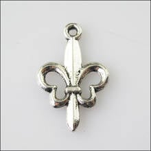 35 New "Fleur de lis" Butterfly Tibetan Silver Tone Charms Pendants 14x22mm 2024 - buy cheap