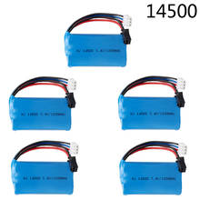 5PCS 7.4V 1200mAh 14500 Lipo Battery SM Plug For Electric Toys Water Bullet Gun Spare Parts 2s 7.4 v lithium Battery for RC toys 2024 - buy cheap