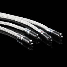 Сигнальный кабель DIYLIVE Makurawas7N, однокристаллический, медный, с серебряным покрытием, Hi-Fi, 2RCA, 3 м 2024 - купить недорого