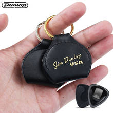 Dunlop suporte de palheta de guitarra, capa plectrum de couro, chaveiro, acessórios de guitarra, peças de suporte 2024 - compre barato