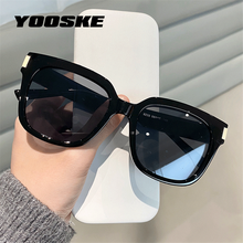 YOOSKE-gafas de sol cuadradas Vintage para mujer, lentes de gran tamaño con gradiente, diseño de montura grande, UV400 2024 - compra barato