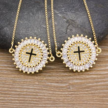 2020 Fashion Gold Chain Crystal Necklace For Women Men Charm Jewelry Gifts Cross Pendant Necklace Christian Jesus Accessories 2024 - buy cheap