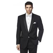 Traje de dos piezas para hombre, traje de negocios para graduación, de corte entallado esmoquin, chaqueta y pantalones, chaqueta y pantalón con solapa, traje de novio 2024 - compra barato