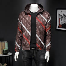Chaqueta de Jacquard con capucha para Hombre, abrigo informal de alta calidad, Estilo Vintage, ajustado, color negro, 5xl 2024 - compra barato