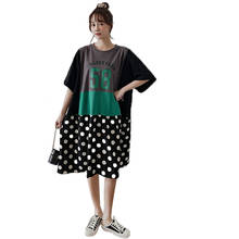 NYFS 2021 New Korean Woman Dress Loose Wave point long dress Vestidos Robe Elbise Summer Dress 2024 - buy cheap