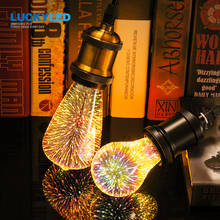 LUCKYLED Led Bulb E27 A60 ST64 G80 G95 G125 3D Decoration Bulb AC 90-265V Retro Light Bulb Lamp Holiday Lights Firework Novelty 2024 - buy cheap