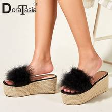 DORATASIA 2021 New Summer Female Wedges High Heels Slippers Fashion Platform Outdoor Slippers Women Casual Beach Shoes Woman 2024 - buy cheap