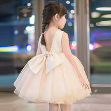 От 1 до 12 лет Платья принцессы с жемчужинами для маленьких девочек; платье-пачка для крещения; платье для дня рождения для маленьких девочек; Vestidos; CL009 2024 - купить недорого