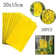 20pcs Strong Flies Sticky Traps Bugs Sticky Catching Aphid Insects Pest Killer Outdoor Fly Board Bait Flies Double Traps Yellow 2024 - buy cheap