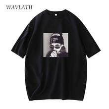 WAVLATII Women New Fashion Summer T shirt Female 100% Cotton Short Sleeve Tees Lady White Black Streetwear Tops WT2122 2024 - buy cheap