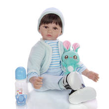 Muñecas realistas de silicona suave para niños, muñecos de cuerpo de tela de vinilo, de 24 pulgadas 2024 - compra barato