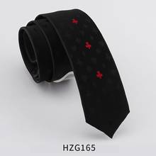 High Quality 2020 New Designers Brands Fashion Business Casual 5.5cm Slim Ties for Men Skinny Necktie Work with Gift Box Black 2024 - buy cheap