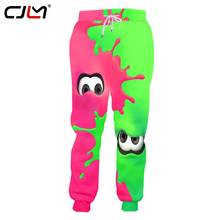 CJLM-pantalones cortos con estampado 3D para hombre, pantalón de dibujos animados con ojos rojos y verdes, informal, de verano, talla grande, Unisex 2024 - compra barato