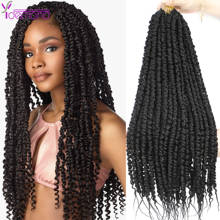 Cabello trenzado sintético ombré, 16 hebras/paquete, prerizado, esponjoso, 20" 2024 - compra barato