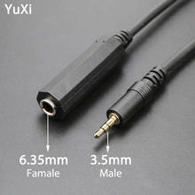 YuXi 3.5 mm Audio Plug Extension Conversion Cable Stereo 3.5mm male to 6.35mm Female Stereo Cable Adapter for Headphones 2024 - buy cheap