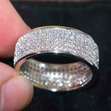Роскошные Блестящие Обручальные кольца с инкрустацией из камня Visisap для женщин, обручальное кольцо, подарки, ювелирные изделия размеров от 6 до 12 H072 2024 - купить недорого