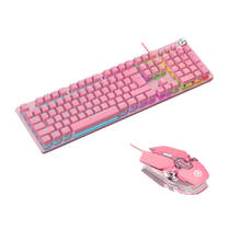 Pink Girl's Mechanical Gaming Combos 3200DPI E-sport Gaming Mouse 104 Keys Mechanical Keyboard Green Swtich Wired Mice Keyboard 2024 - buy cheap