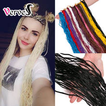 VERVES Small Box Braids 32 inch Braiding Hair Crochet Braid 50 roots/piece hair extensions Bulk braid Pink Blonde Grey strands 2024 - buy cheap